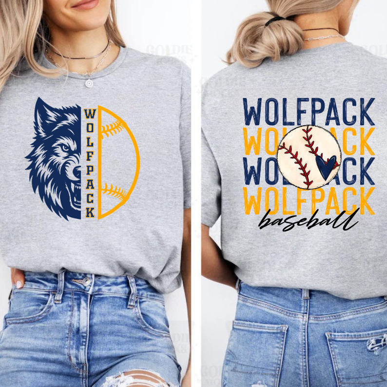 Wolfpack Baseball Front & Back