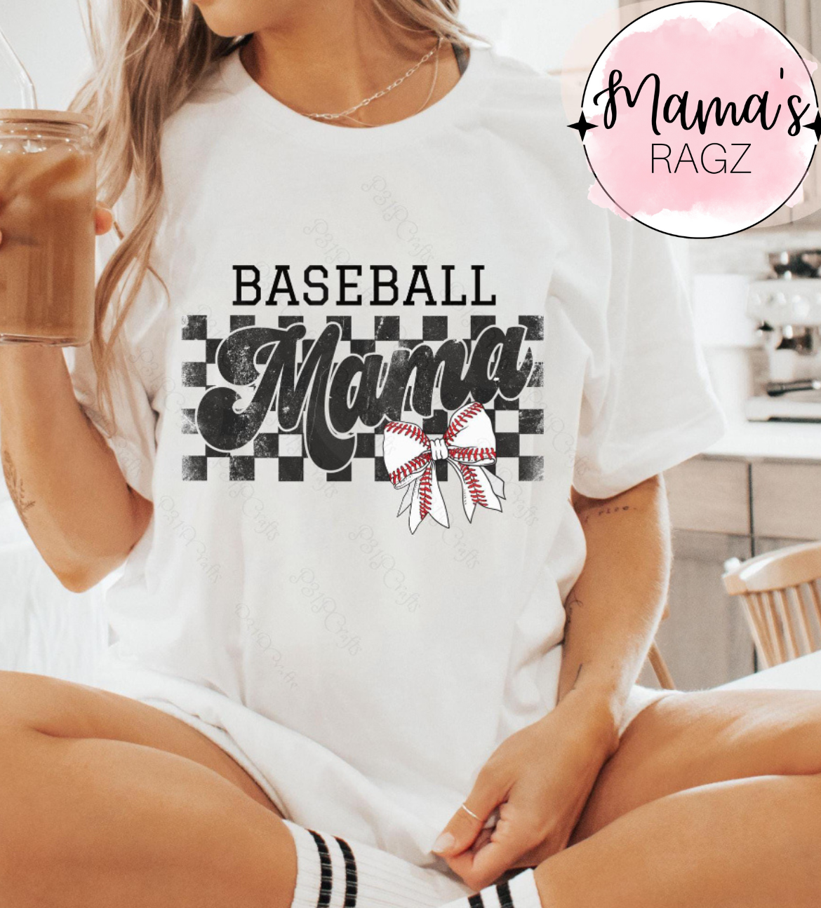 Baseball Mama with Bow