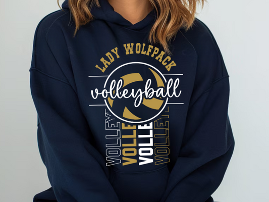 Lady Wolfpack Volleyball Navy