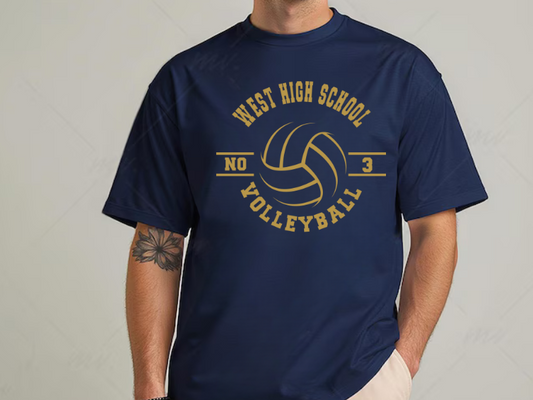 Lady Wolfpack Volleyball with Number