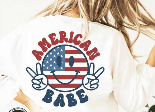 American Babe Peace in White