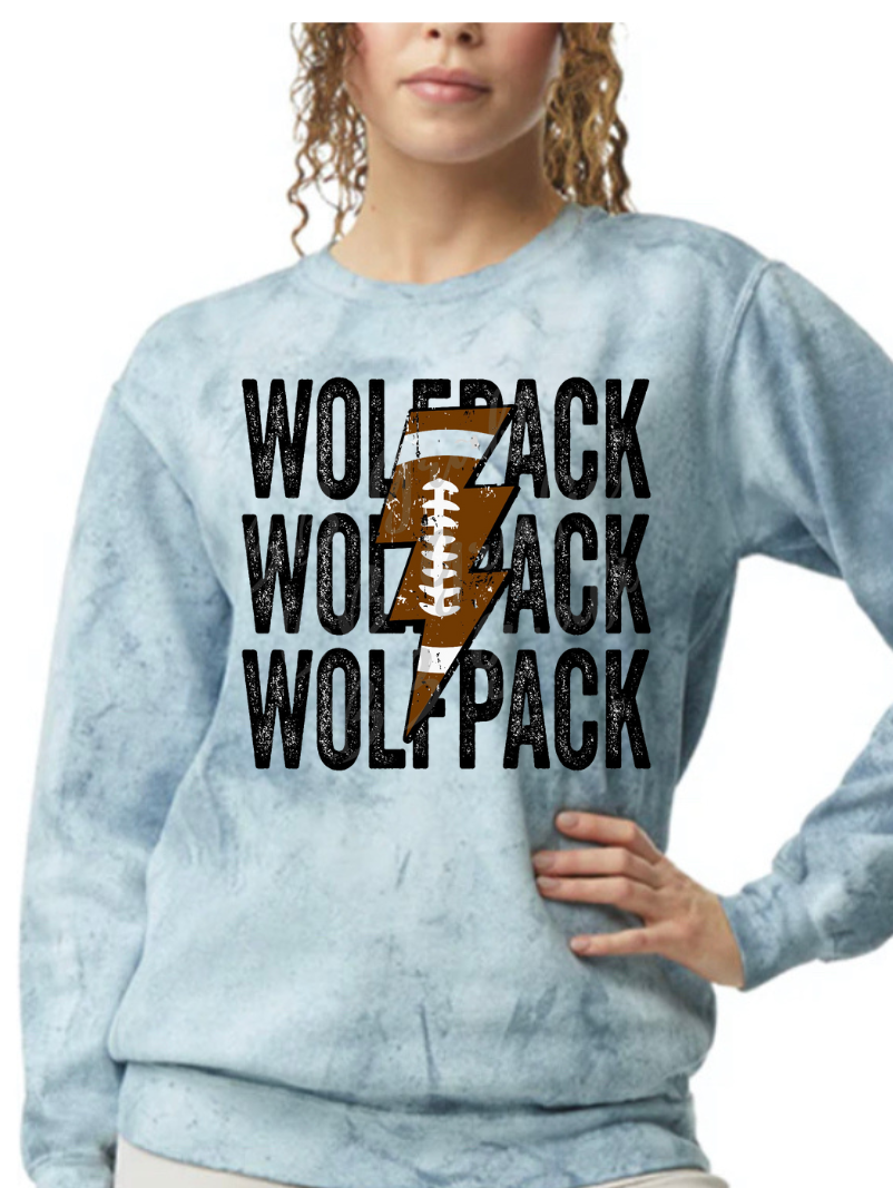 WOLFPACK FOOTBALL Color Blast Sweatshirt